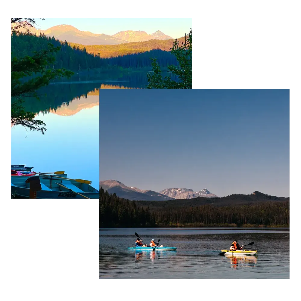 Canoeing and boating on Patricia Lake